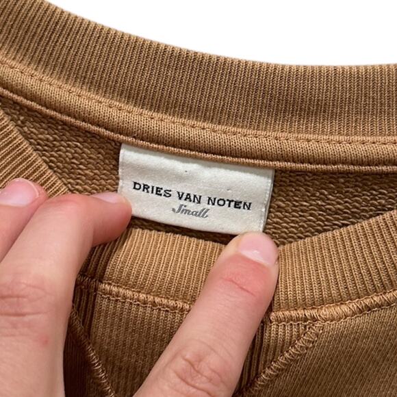 Dries Van Noten Puff Sleeve Top In Camel Brown - Picture 3 of 7